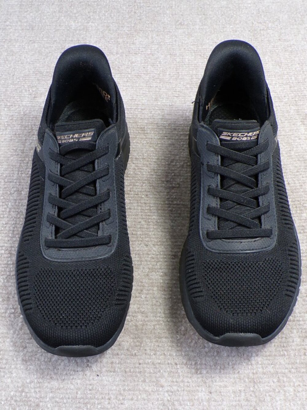 Skechers Bobs Squad Chaos Sneakers Women’s 6.5 Black Slip-Ins Hands Free 117497